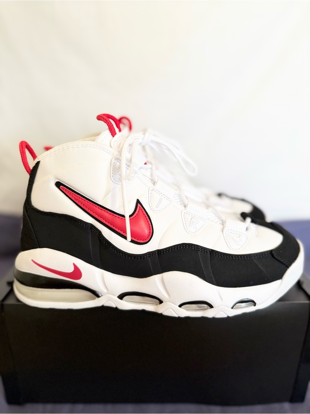 AUTHENTIC Nike Air Max Uptempo 95 White Red Black size 9.5 CK0892 2025 BRAND NEW